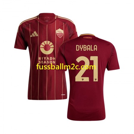Fußballtrikots AS Rom Paulo Dybala 21 Heim Trikotsatz 2024-2025 Fußballtrikots AS Rom Paulo Dybala 21 Heim Trikotsatz 2024-2025